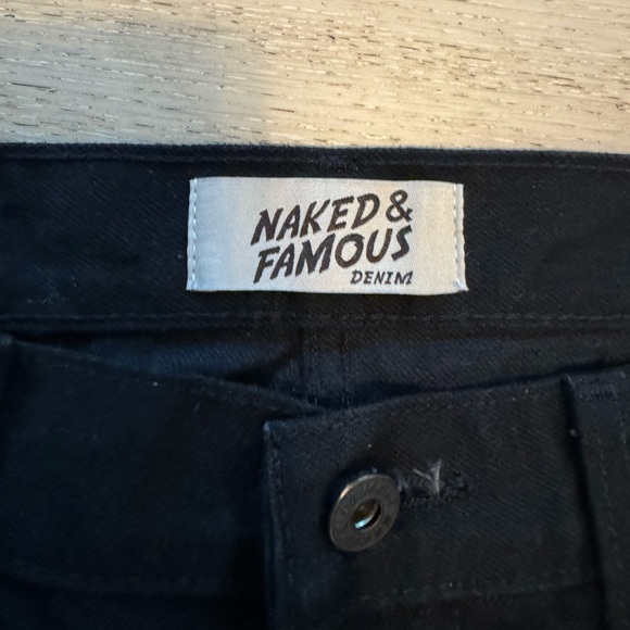 Naked and Famous Super Guy in Solid Black Selvedge Size 33 ( 32x33.5) - Picture 12 of 16